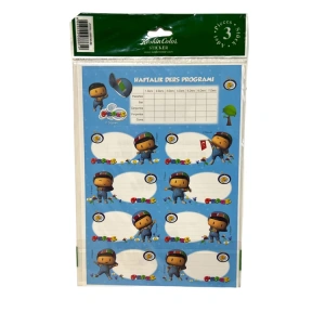 PEPEE DERS PROGRAMLI 3 LÜ OKUL ETİKETİ