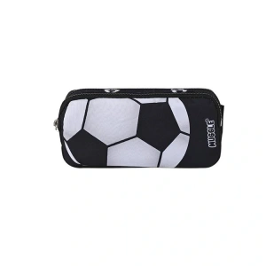 MUGGLE MU-5876 SILVER FOOTBALL 2 BÖLMELİ KALEM ÇANTASI SİYAH