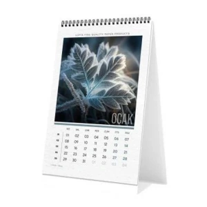 GIPTA 13195-BRS 13x19.5  BRİSTOL ÜÇGEN MASA TAKVİMİ - FLOWER