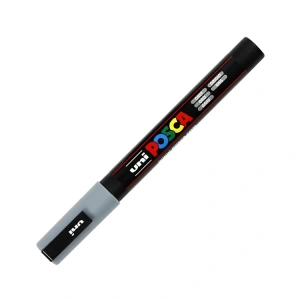 UNİ POSCA SU BAZLI POSTER MARKER 0.9-1.3 GRİ PC-3M