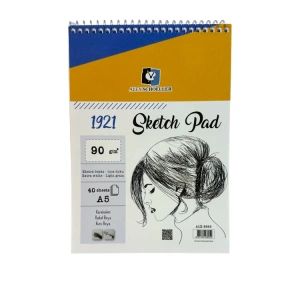 ALEX A5 ESKİZ BLOK ÇİZİM DEFTERİ 90GR.40YP. DİK SPİRALLİ SKETCH PAD ALX-8959