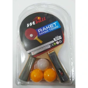 MİKRO A-02 MBALL PİNPON TOPU İKİLİ RAKET MASA TENİSİ SETİ