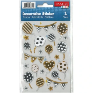 TANEX KIDS TNX-27235 DEKORATİF ETİKETLER - PUFFY PARTİ SERİSİ STICKER