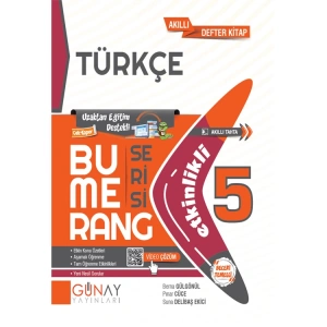 GÜNAY 5. SINIF BUMERANG ETKİNLİKLİ TÜRKÇE AKILLI DEFTER KİTAP SORU BANKASI