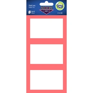CREA ETİKET- 1205 73x47mm NEON TURUNCU ETİKET 3YP. 3LÜ