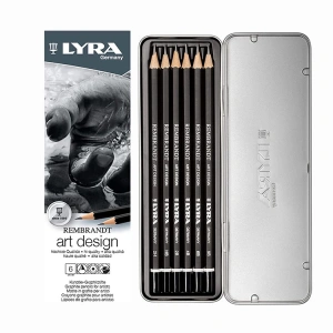 LYRA REMBRANDT ART DESING METAL KUTU DERECELİ KALEM 6LI
