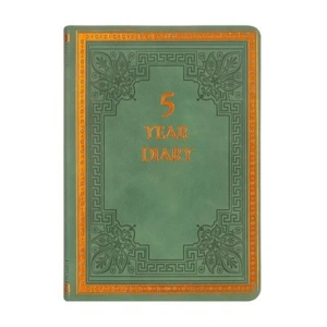 VICTORIAS JOURNALS 5524 OLD BOOK TARİHSİZ 5 YILLIK AJANDA 11.3x16.3 ÇİZGİLİ YEŞİL