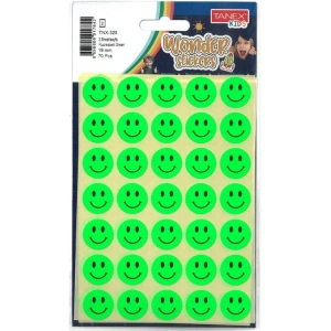 TANEX TNX-325 19mm. FLORASAN YEŞİL GÜLEN YÜZ STICKER 2Lİ