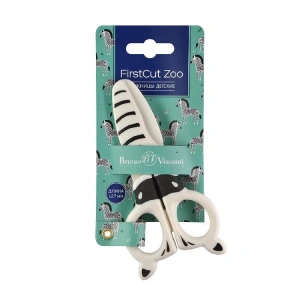 BRUNO VISCONTI FIRSTCUT ZOO PLASTİK GÖVDE VE SAP ÇOCUK MAKASI 12.7cm 60-0057