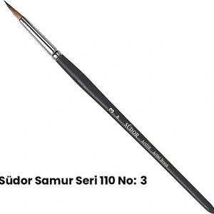 SÜDOR SF110 SAMUR SULUBOYA FIRÇASI YUVARLAK UÇ  NO: 03