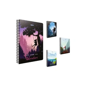 GIPTA ADVENTURE A6 SPİRALLİ KARTON KAPAK 80 YP. ÇİZGİLİ NOT DEFTERİ