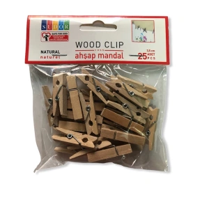 SÜDOR BS129 AHŞAP MANDAL BÜYÜK 3,5 CM 25 Lİ NATUREL