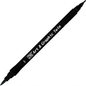 ZIG TUT-80 009 ART & GRAPHIC TWIN MARKER ÇİFT UCLU KALEMİ SİYAH