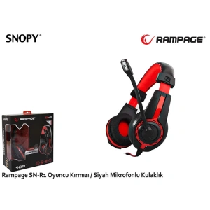 SNOPY RAMPAGE SN-R1 OYUNCU KIRMIZI/SİYAH MİKROFONLU KULAKLIK