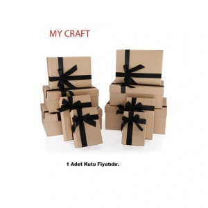 GIPTA MY KRAFT DİKDÖRTGEN HEDİYE KUTUSU BX10320 G 230x315x125mm - TEKLİ