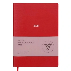 VICTORIAS JOURNALS 124-1425 14X20,5 SMYTH HAFTALIK AJANDA A5 - KIRMIZI