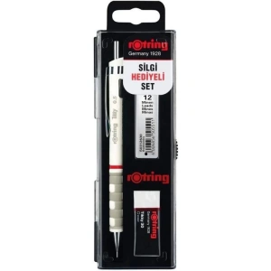 ROTRING TIKKY VERSATİL + MİN + SİLGİ 3LÜ OKUL SETİ - 0.5 mm  BEYAZ