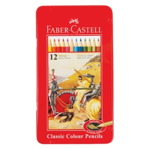 FABER CASTELL REDLINE METAL KUTU KURU BOYA 12 RENK