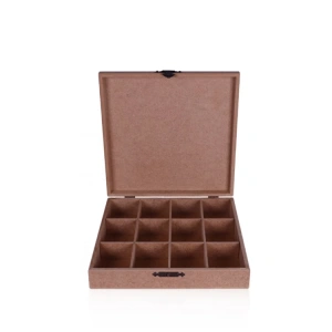 TEKNOPOİNT AHŞAP HOBİ KT21 KARE BÖLMELİ KUTU