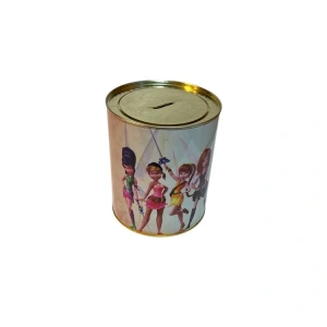 TEKNOPOİNT DESENLİ METAL KUMBARA 17 cm