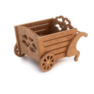 TEKNOPOİNT AHŞAP HOBİ SPT16 TEKERLEKLİ ÇİÇEKLİK