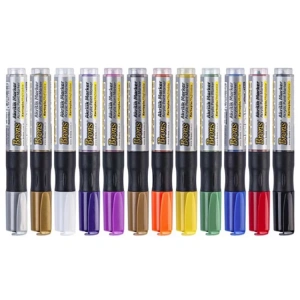 BRONS BR-4000 AKRİLİK MARKER KALEM YUVARLAK UÇ 12Lİ SET