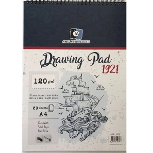 ALEX A4 DRAWING PAD ÜSTTEN SPİRALLİ ÇİZİM DEFTERİ 120GR.30YP.