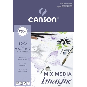 CANSON A3 IMAGINE 200 GR ÇOK AMAÇLI RESİM DEFTERİ 50 YP 200006007