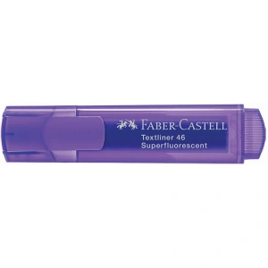FABER CASTELL TEXTLINER 46 FOSFORLU KALEM ŞEFFAF GÖVDE MOR 1546