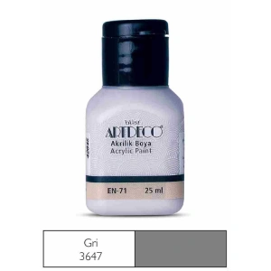 ARTDECO AKRİLİK BOYA 25 ML. GRİ  070A-3647