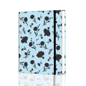 VICTORIAS JOURNALS 1739 FLORAL DAMASK 16.5X22.5cm GİZLİ SPİRALLİ SERT KAPAK LASTİKLİ ÇİZGİLİ DEFTER
