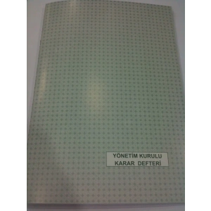 DİLMAN YÖNETİM KURULU KARAR DEFTERİ KARTON KAPAK NUMARALI 40YP.