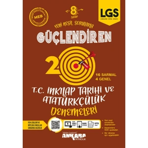 ANKARA YAYINLARI 8. SINIF  LGS GÜÇLENDİREN TC. İNKİLAP TARİHİ VE ATATÜRKÇÜLÜK 20 Lİ DENEMELERİ