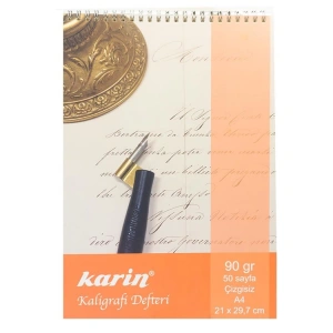 KARİN KALİGRAFİ DEFTERİ A4 ÇİZGİSİZ 110gr. 50yp.