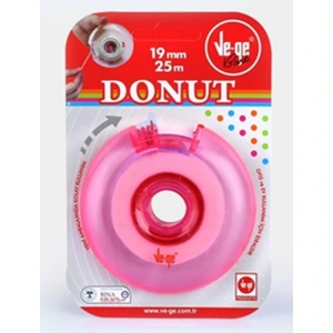 VEGE DONUT GÖRÜNMEZ BANT ŞEFFAF BANT (KESİCİLİ) KESME MAKİNELİ 19mmx25m  - TEKLİ