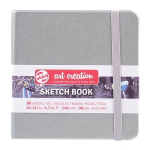 TALENS ART CREATION SKETCHBOOK 12X12cm 140 gr. 80 YP. ESKİZ DEFTERİ PARLAK GÜMÜŞ - RT9314044M