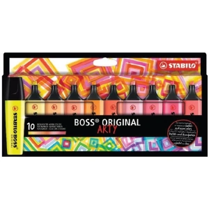 STABILO BOSS ORIGINAL 70/10-1-20 FOSFORLU KALEM SETİ 10 LU SICAK RENKLER