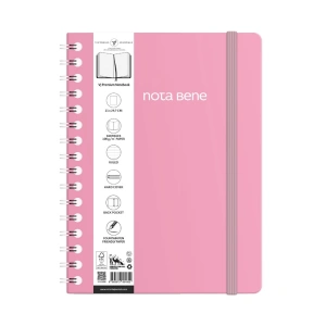 VICTORIAS JOURNALS NOTE BENE 9259 PREMIUM NOTEBOOK SPİRALLİ SERT KAPAK A4 100gr.160 SYF. ÇİZGİLİ DEFTER PEMBE