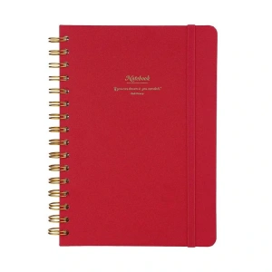 VICTORIAS JOURNALS 1606 CANVAS SERT KAPAK A5  100gr.160 SYF. NOKTALI DEFTER KIRMIZI