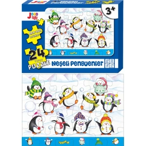 JOHO TOYS PUZZLE YAPBOZ NEŞELİ PENGUENLER 48x34cm 24 PARÇA