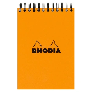 RHODIA 105x148mm A-6 KARELİ SPİRALLİ BLOKNOT TURUNCU KAPAK 80 YP.
