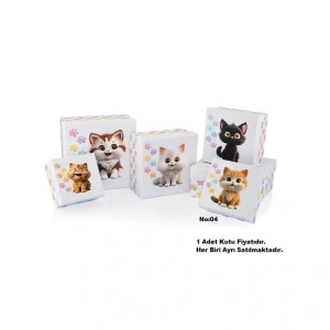 GIPTA FANCY KARE HEDİYE KUTUSU BX2787 E NO:04 160x160x90mm - TEKLİ