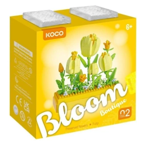 SUNMAN KOCO NO.02083 BLOOM BOUTIQUE LALE ÇİÇEKLERİ LEGO YAPIM SETİ 295 PARÇA 6+
