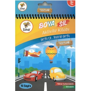 LİNO BS-1001 BOYA & SİL  AKTİVİTE KİTABI - TAŞITLAR