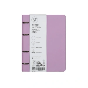 VICTORIAS JOURNALS 124-1441 14X20,5 RINGO MEKANİZMALI İÇİ DEĞİŞTİRİLEBİLİR HAFTALIK AJANDA - LİLA
