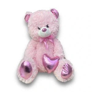 HALLEY PL62503 PARLAK KALPLİ AYI PELUŞ 50 CM