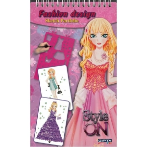 GIPTA STYLE ON K9007 STICKERLI  MODA TASARIM DEFTERİ 14X24 SKETCH BOOK