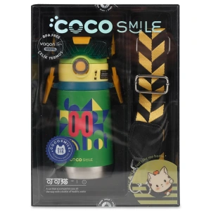 VAGONLİFE COCOSMILE ROBOT PİPETLİ ÇELİK TERMOS CS0001 500ML GREEN