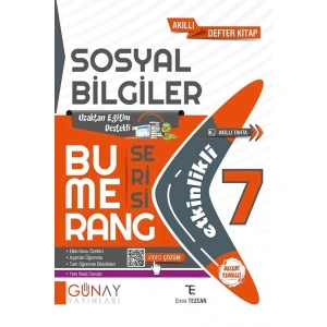 GÜNAY 7. SINIF BUMERANG ETKİNLİKLİ SOSYAL BİLGİLER AKILLI DEFTER KİTAP SORU BANKASI
