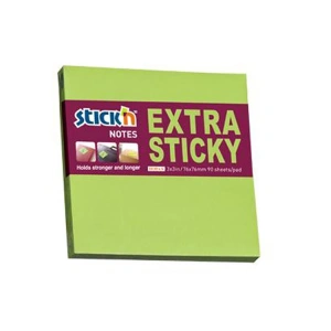 GIPTA STICKN 76X76 NEON YEŞİL EXTRA YAPIŞKANLI NOTLUK 90 YP.